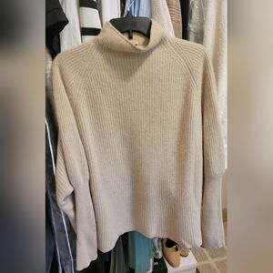 Club Monaco Cream Cristina Cashmere Turtleneck Sweater Large